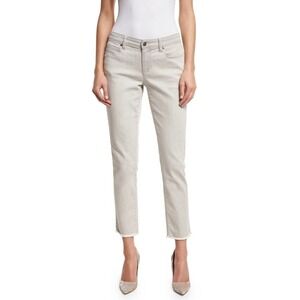 Eileen Fisher | Women's Gray Organic Cotton Raw Hen Ankle Crop Jeans Size 12